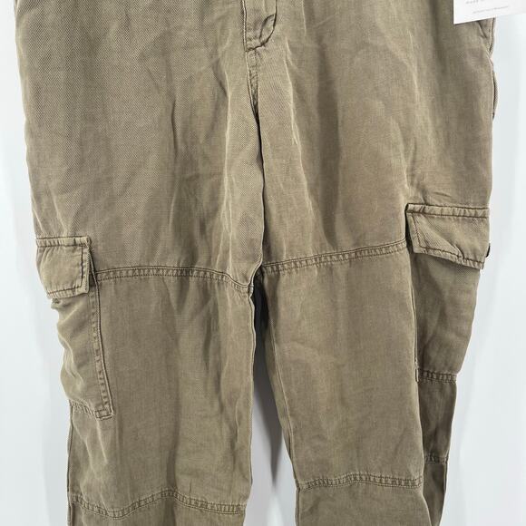 BELLA DAHL Sienna Pants Size 31 NWT Rolled Cargo Linen Blend Jogger Green Casual - Picture 12 of 16